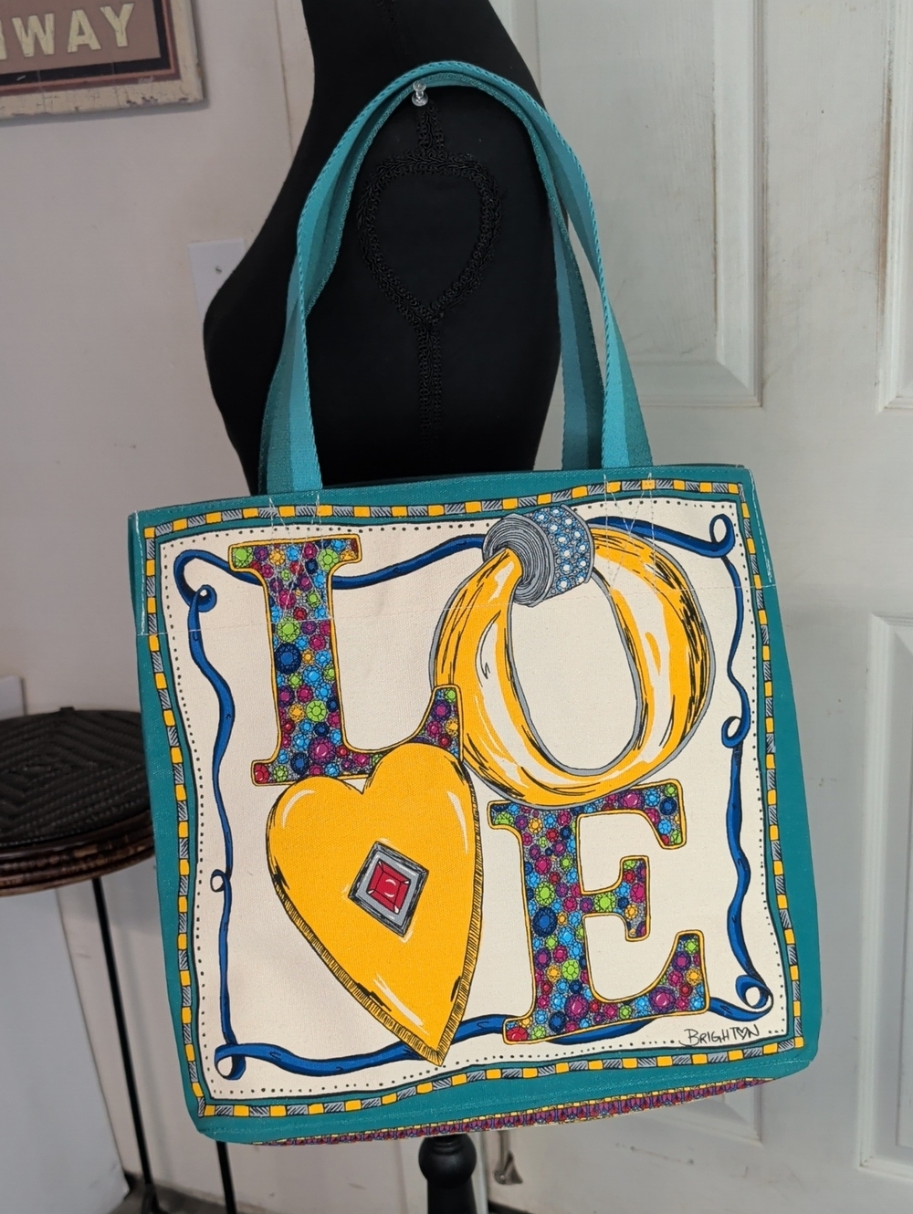 Brighton Love Tote Canvas Bag